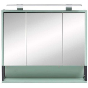 Badezimmer Spiegelschrank in Mintgrün 70 cm breit