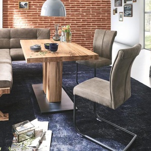 Eckbankgruppe Alexa in Balkeneiche natur/stone