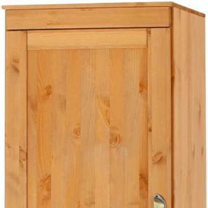 Hochschrank HOME AFFAIRE Oslo Schränke Gr. B/H/T: 50 cm x 205 cm x 60 cm, 2 St., beige (natur gebeizt, gewachst) Badschrank Bad-Seitenschrank Badmöbelserien Schränke 50 cm breit, in 2 Tiefen, Türen, 1 Schublade, aus massiver Kiefer
