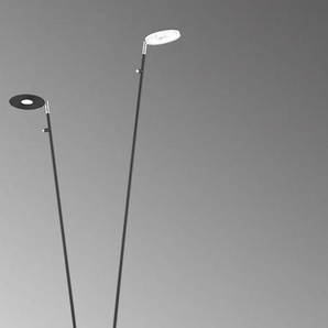 LED Stehlampe FISCHER & HONSEL Dent Leuchten Gr. 2 flammig, Ø 22,00 cm Höhe: 135,00 cm, 1 St., braun (sand schwarz) LED Stehlampen
