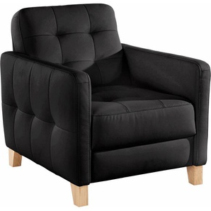 Sessel EXXPO - SOFA FASHION Gr. Luxus-Kunstleder, Sessel, B/H/T: 76 cm x 84 cm x 90 cm, schwarz Einzelsessel Loungesessel Sessel