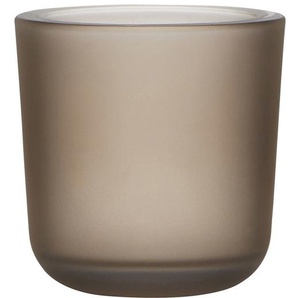 Teelichthalter Cooper 7,5cm Kerzenhalter Windlicht Votiv Gefäß Glas braun matt