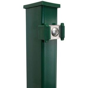 KRAUS Zaunpfosten Modell P mit Edelstahlplättchen Zaunpfosten 4x6x220 cm, für Höhe 163 cm grün Zaunpfosten