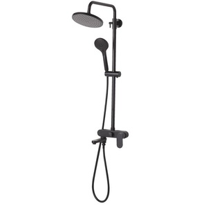Duschsystem Schwarz mit Kopf und Handbrause Matt Set Modernes Design