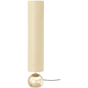 KHG Stehlleuchte, 2-flammig, rose´-gold mit Segeltuch Schirm - gold - 98 cm - [18.0] | Möbel Kraft