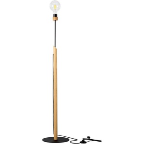 BRITOP LIGHTING Stehlampe SOLANGE, Leuchtmittel wechselbar, ohne Leuchtmittel, Aus Eichenholz, Nachhaltig mit FSC®-Zertifikat,mit Fußschalter