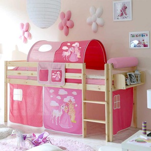 Mädchenbett im Prinzessin Design halbhoch