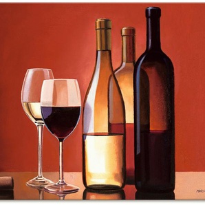 Artland Wandbild Wein Trio, Getränke (1 St), als Leinwandbild, Wandaufkleber oder Poster in versch. Größen