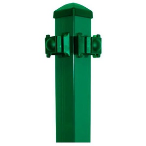 KRAUS Zaunpfosten Modell K mit Klemmhaltern Zaunpfosten 4x4x200 cm, für Höhe 140 cm grün Zaunpfosten