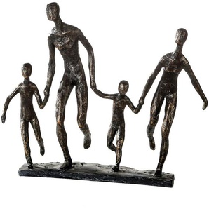 Dekofigur CASABLANCA BY GILDE Skulptur Familie Dekofiguren Gr. B/H/T: 35 cm x 32 cm x 10 cm, braun (bronzefarben) Figuren Skulpturen