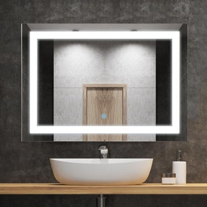HOMCOM Lichtspiegel LED Spiegel Badspiegel Badezimmerspiegel Wandspiegel (Modell1/50 x 70 x 4cm)