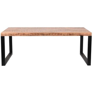 Esszimmertisch aus Mangobaum Massivholz und Metall handgearbeitet