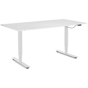 Schreibtisch W-Life E-Table Wagner weiß, Designer Peter Wagner, 59-125 cm. Tischplatte 2.2x180x80 cm