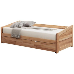 Livetastic Ausziehbett , Buche , Holz , Kernbuche , massiv , Höhe ca. 13 cm , 90 cm , Kinder & Jugendmöbel, Kindermöbel, Kinderbetten, Funktionsbetten