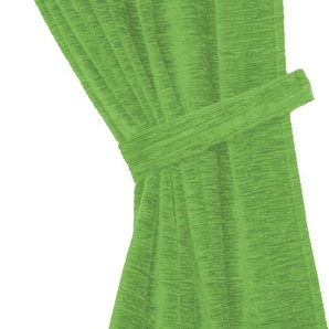 Raffhalter WIRTH Thermo-Chenille 288g/m² Gr. B/H: 60 cm x 6 cm, grün (apfelgrün) Raffhalter