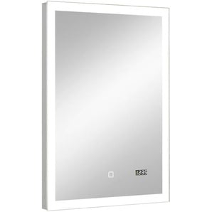 Xora Badezimmerspiegel , Glas , rechteckig , 50x70x3 cm , feuchtraumgeeignet, senkrecht montierbar , Badezimmer, Badezimmerspiegel, Badspiegel