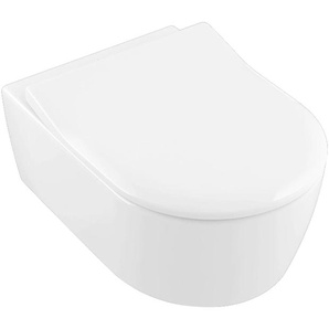Tiefspül-WC VILLEROY & BOCH Avento Combi-Pack WCs weiß WC-Becken inklusive Slim-WC-Sitz, mit Clean Plus Beschichtung