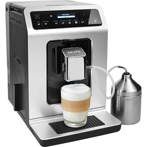 KRUPS Kaffeevollautomat EA891D Evidence Kaffeevollautomaten 12 Kaffee- und 3 Tee-Variationen, OLED-Display und Touchscreen , grau Kaffeevollautomat