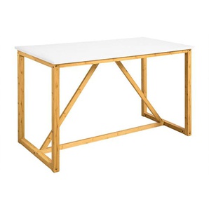 FWT72-WN Esszimmertisch Esstisch aus Bambus Küchentisch Schreibtisch Holztisch für Küche, Esszimmer BHT ca.: 120x75x60cm