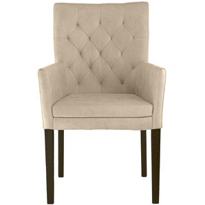 Armlehnstuhl HOME AFFAIRE Colorado Stühle Gr. B/H/T: 60 cm x 94,5 cm x 60 cm, 1 St., Microfaser Lederoptik, beige Armlehnstühle Sitz und Ruecken gepolstert