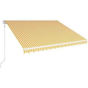 Automatisch Einziehbare Markise 400×300 cm Gelb und Weiß