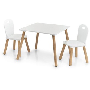Zeller Present Kindersitzgruppe , Weiß , Holz , Kiefer , 55x55x43.5 cm , Babymöbel, Kindersitzgruppen