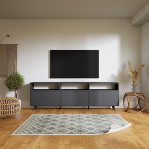 Lowboard Graphitgrau - Designer-TV-Board: Türen in Graphitgrau - Hochwertige Materialien - 226 x 72 x 34 cm, Komplett anpassbar