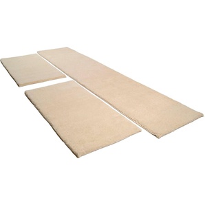 Bettumrandung Hadj Uni THEKO, Höhe 25 mm, echter Berber Teppich, reine Wolle, handgeknüpft, Schlafzimmer