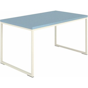 Couchtisch NOW BY HÜLSTA CT 17-1 Tische B/H/T: 71 cm x 34 cm x 42 cm, blau Couchtische eckig Tisch mit weißem Gestell, in verschiedenen Größen