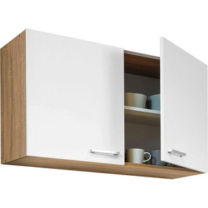 RESPEKTA Küchenzeile, mit Duo-Kochplattenfeld und Kühlschrank, Breite 100 cm F (A bis G) B: weiß Küchenzeile Küchenzeilen Elektrogeräte -blöcke Küchenmöbel