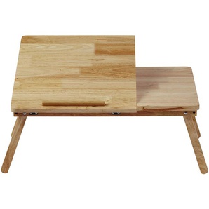Basics Laptop Table with Half Open Top, Wood