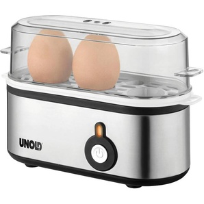 Unold Eierkocher Mini 38610, für 3 St. Eier, 210 W Einheitsgröße silberfarben Küchenkleingeräte Haushaltsgeräte