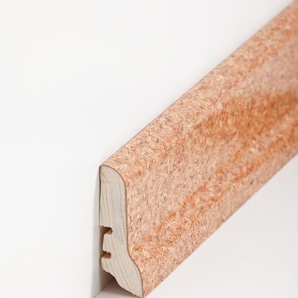 Südbrock Holz-Fußleiste 20 x 60 x 2500 mm, Holzkern mit Kork ummantelt und lackiert