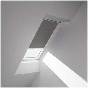 Verdunklungsrollo DKL FK04 0705SWL, VELUX, verdunkelnd, in Führungsschienen, VELUX »Pick & Click!«, grau