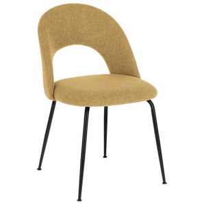 Esstisch Stühle in Gelb und Schwarz modernes Design (4er Set)