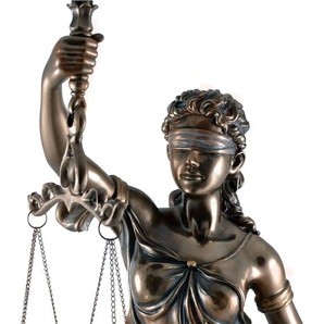 Prachtvolle Figur der Justitia bronziert Skulptur 75 cm BGB Recht