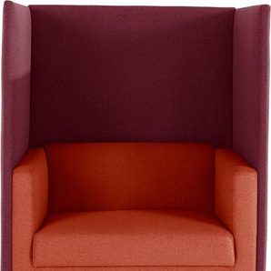 Sessel DOMO COLLECTION Kea Gr. Struktur grob, B/H/T: 100 cm x 129 cm x 80 cm, orange (orange, bordeaux) Einzelsessel Sessel mit praktischem Sichtschutz, Breite 100 cm