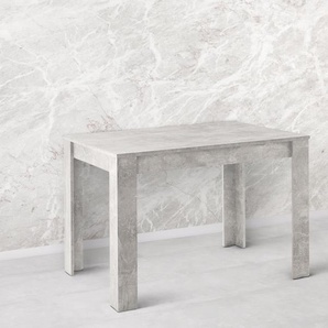 Esstisch HOMEXPERTS Nick Tische Gr. B/H/T: 120 cm x 75 cm x 80 cm, grau (beton, optik) Esstische rechteckig Tisch Breite 120 cm