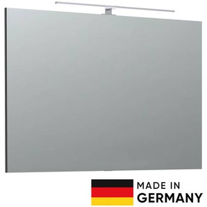 Bad Spiegel mit Beleuchtung SEVILLA-66 in Platinum Grau Metallic, B/H/T: ca. 100/70/3,2 cm