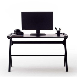 PC Schreibtisch in Schwarz LED Beleuchtung