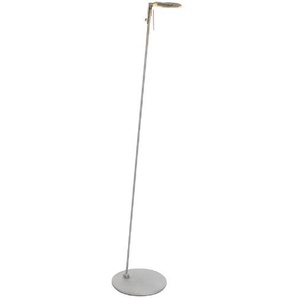 Steinhauer LED-Stehlampe, Silber, Alu, Eisen, Stahl & Metall