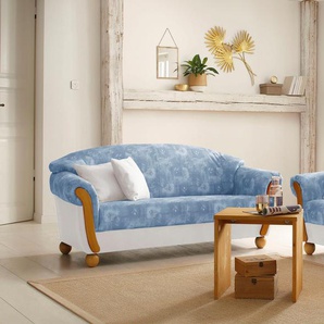 Polstergarnitur HOME AFFAIRE Milano Sitzmöbel-Sets Gr. Strukturmix, blau (creme, hellblau) Couchgarnitur Couchgarnituren Sets Sitzmöbel-Sets 2-Sitzer und 3-Sitzer