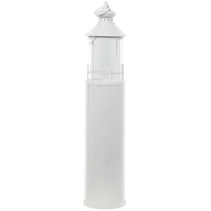 Laterne   Leuchtturm - weiß - Glas , Metall - 99 cm - [21.0] | Möbel Kraft