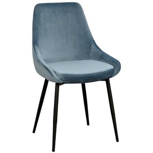 Esszimmer Stuhl Set in Blau und Schwarz modern (2er Set)