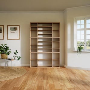 Holzregal Eiche - Skandinavisches Regal: Hochwertige Qualität, einzigartiges Design - 154 x 233 x 34 cm, Personalisierbar