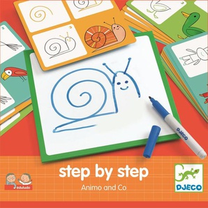 Kreativset für Kinder, Lernspiel Step by Step Tiere und Co , von Djeco