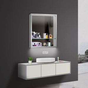 Design Aluminium Led Badezimmer Wand Hänge Spiegel Schrank Kipp Schalter 60 X 75