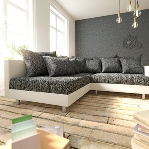 Ecksofa Clovis Weiss Schwarz Armlehne Ottomane Links Modulsofa, Design Ecksofas, Couch Loft, Modulsofa, modular