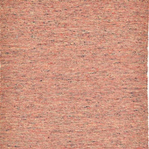 Wollteppich THEKO Alm Freude Teppiche Gr. B/L: 140 cm x 200 cm, 12 mm, 1 St., orange (terrakotta) Wohnzimmerteppiche Handweb Teppich, reine Wolle, meliert, handgewebt