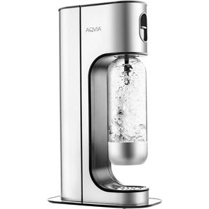 AQVIA Wassersprudler Exclusive, Edelstahl, inkl. 2 Kunststoff-Flaschen, je 1000 ml, ohne CO2-Zylinder Einheitsgröße schwarz Küchenkleingeräte Haushaltsgeräte